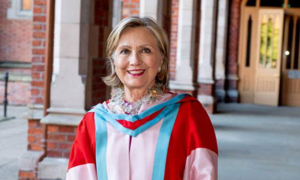 Hillary Clinton appointed Chancellor of Queen's University Belfast in Northern Ireland

