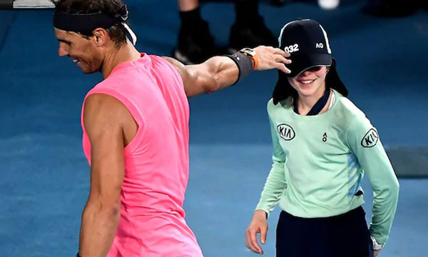 Australian Open: Rafael Nadal's Adorable Gesture After Accidentally Hitting Ballkid On Head