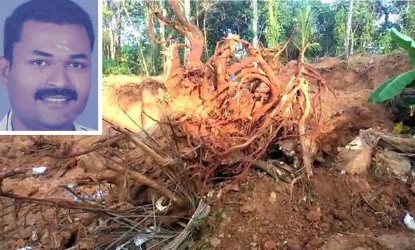 പുരയിടത്ത് കയറി അനധികൃതമായി മണ്ണു മാഫിയയുടെ മണ്ണെടുപ്പ് ; ചോദ്യം ചെയ്ത യുവാവിനെ ജെസിബി കൈയ്ക്ക് അടിച്ചു കൊന്നു