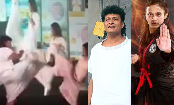 neeta pillai and boby chemmanur kungfu fight video