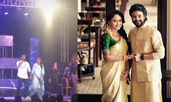 neeraj madhav call his wife deepthi on stage 