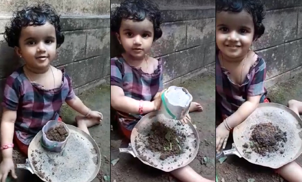cute baby cooking viral video 