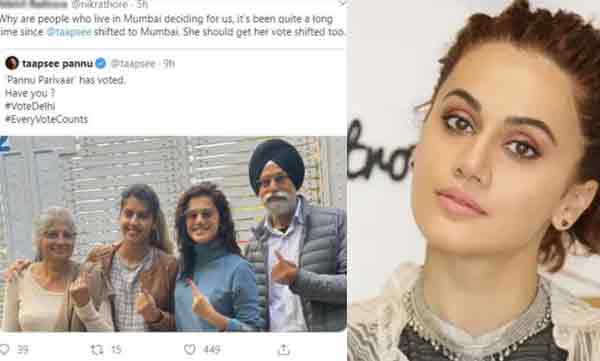 thapsi replied to netizen who comment on tapsis photo 