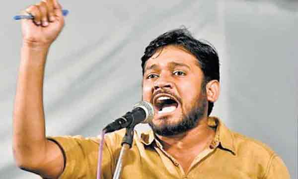 stones throwns against kanaya kumar in bihar 