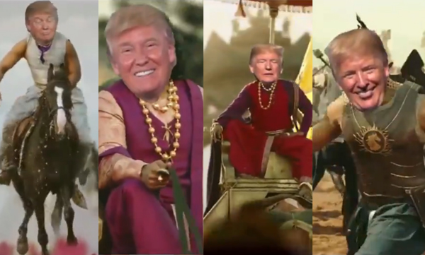trump become bahubali morphed video viral