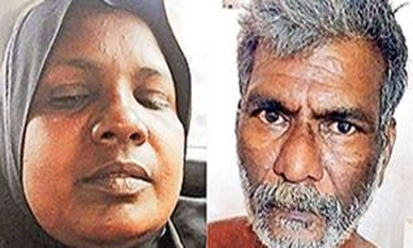 horrific crime: husband slit throat of wife