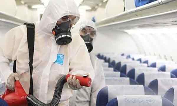 those who are working in airoplane should wear mask and gloves says aviation ministery 
