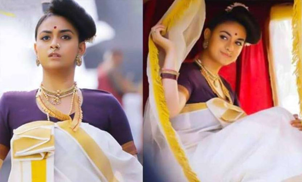 keerthi suresh viral photo from kunjali marakkar 