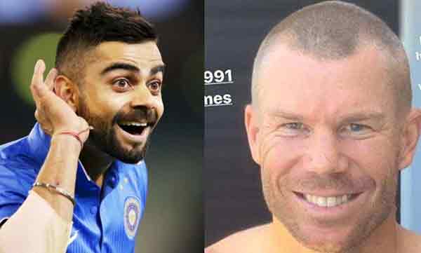 david warner showing support to medical staff and challenges virat kholi 