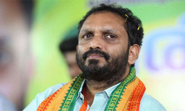 k surendran meets governor on sprinklar scam