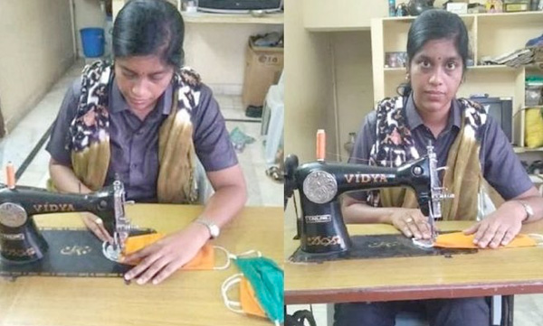 Woman Constable On Mission To Stitch Masks