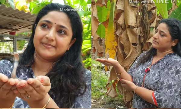 praveena with snake