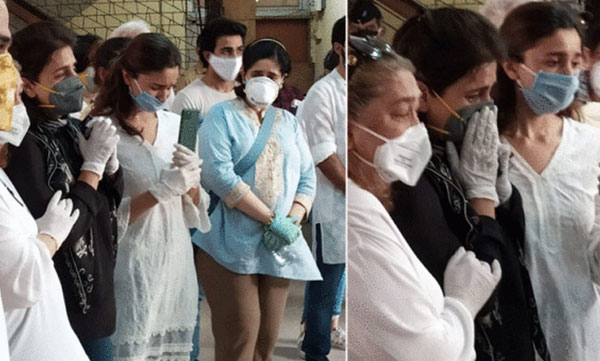 aliya butt controversy on rishi kapoor funeral 
