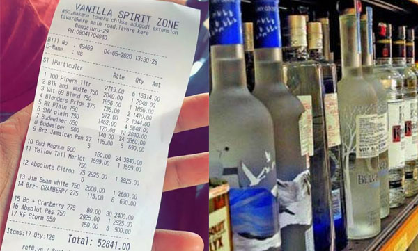 Liquor bill of 52.8K goes viral