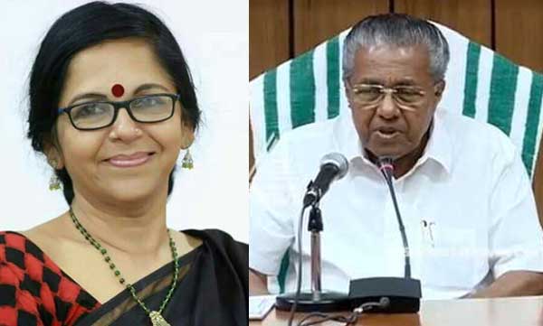 saradakkutty's facebook post about cm's press meet