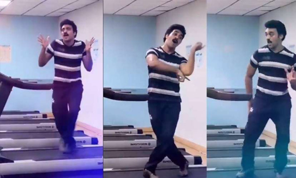 aswin tred mill dance viral video shared aju varghees 