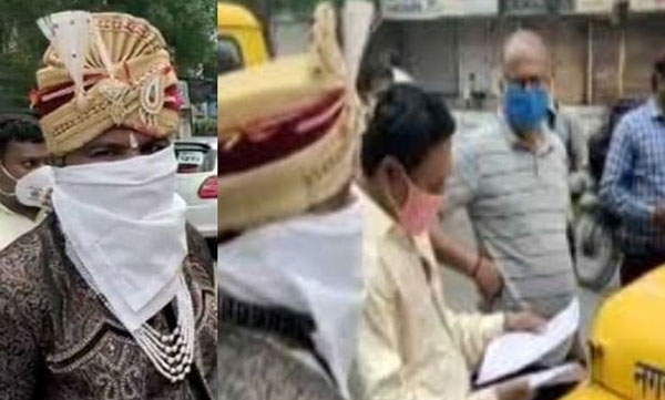 groom without mask and social distance got fined