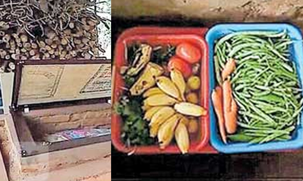  natural fridge made with brick and sand 