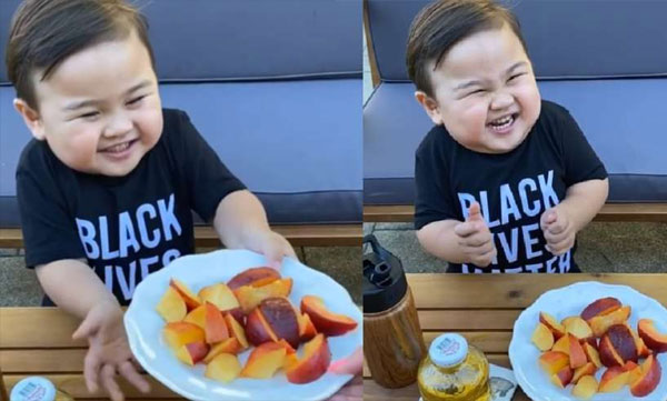 two year old child saying thank you viral video