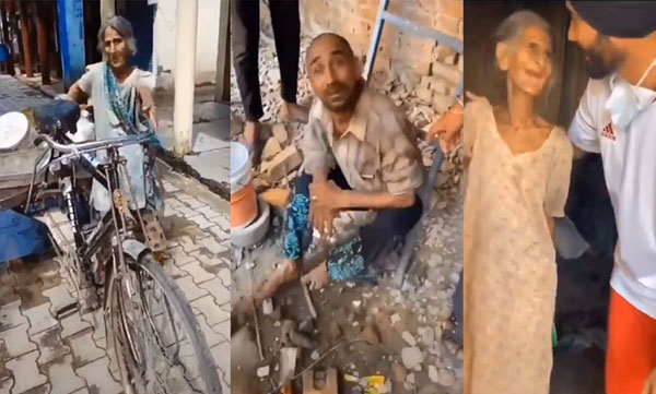 specialy abled mother feeding specialy abled child video shares by vvs laxman 