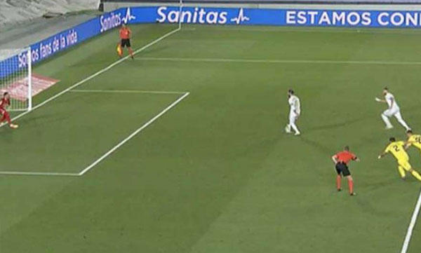 sergio ramos and karim benzema cheeky penalty attempt ends in epic fail