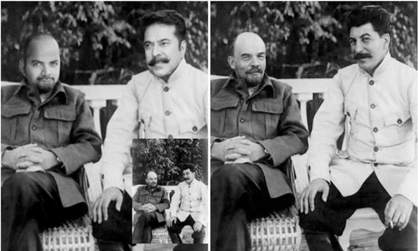 Vinay Fort shares photo of Mammootty and Him as Lenin and Stalin