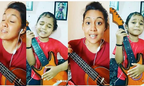 viral child avarthana imitate arya dayal fusion song 