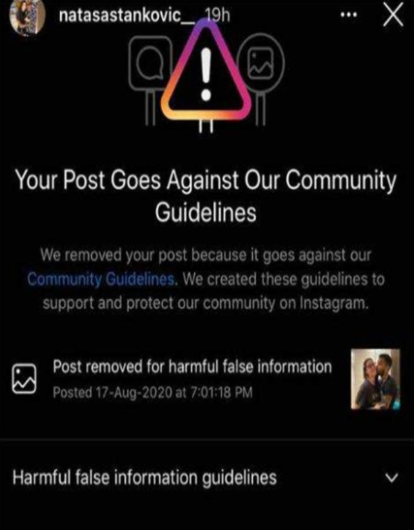 intagram removed natasha kissing hardik pandya picture 