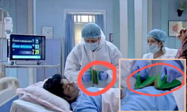 TV Serial using bathroom scrubber to give cpr being trolled