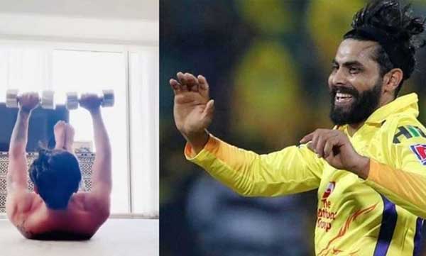 raveendra jadeja shares workout video