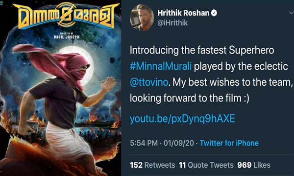hrithik roshan shared minnal murali teaser