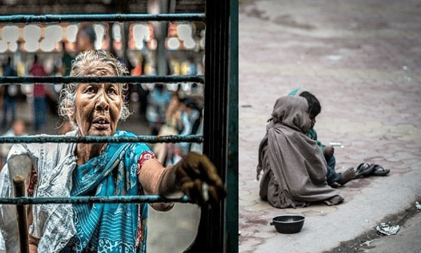 begging and smoking in railway station 