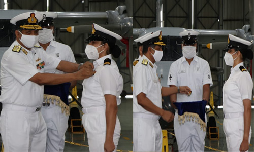 kumudini and rithi sing  create history ; included them in air observation team of navy