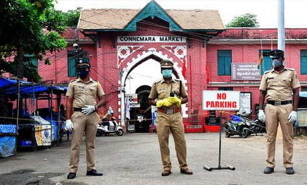 trivandram police officers and fire force officers confirmed with covid 