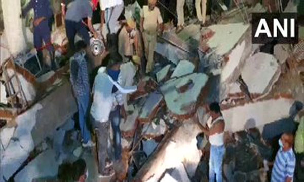 Three persons died after an under-construction building collapsed in Vadodara