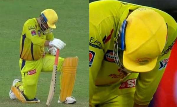 dhoni in match against sun risers hyderabad