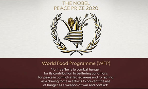 Nobel Peace Prize 2020 Awarded To World Food Programme