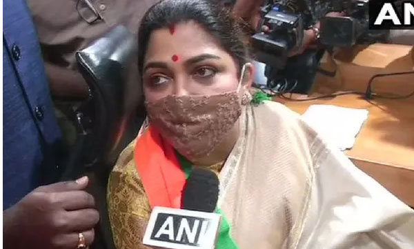 Actor, Congress leader Khusbu Sundar joins BJP