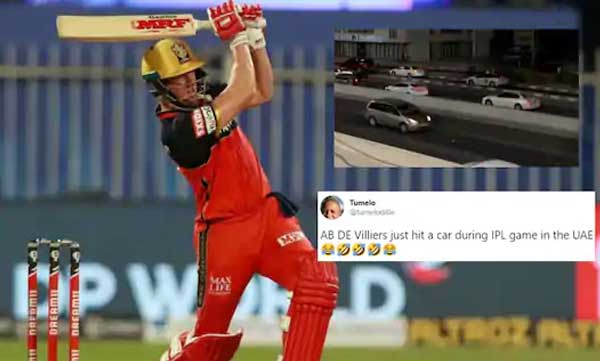 AB de Villiers Hits a Moving Car Outside Sharjah Stadium With a Six