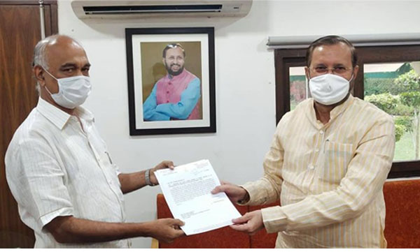 Elamaram Kareem called on Prakash Javadekar