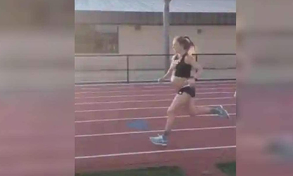 9 month pregnant women running video viral 