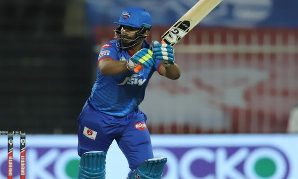 rishab panth six super shot against kkr