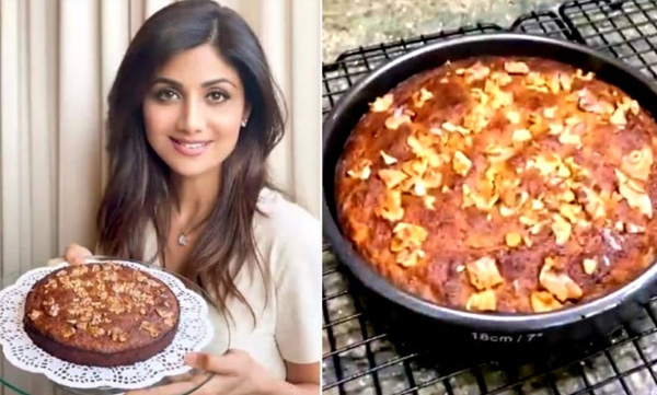 shilpa shetty making baking banan for her son video 