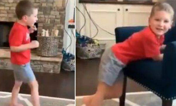 five year old began to walk 