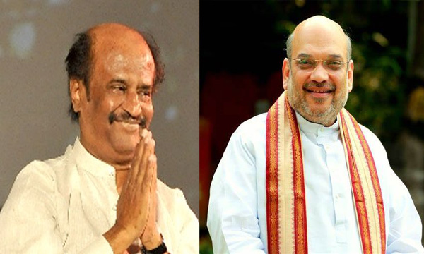 Amith Shah' s meting with Tamil actor Rajnikanth