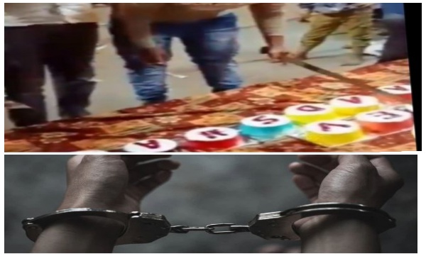 9 men arrested for celebrating birthday in street