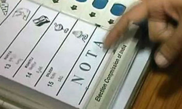 no nota in local body election