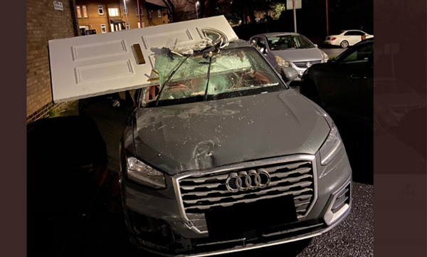 Teen Crashes Audi Into House, Drives Off With Front Door