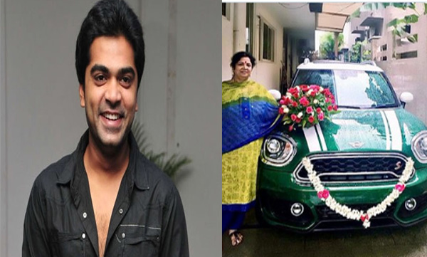 tamil actor chimbu's mom gifted a mini cooper to him 