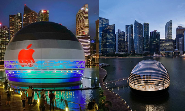 Apple floating store in Singapor